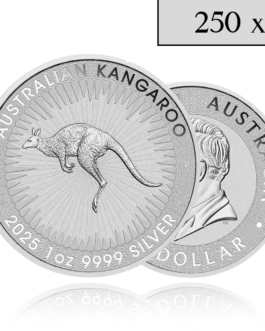 1oz Perth Mint Kangaroo Silver Coins x 250