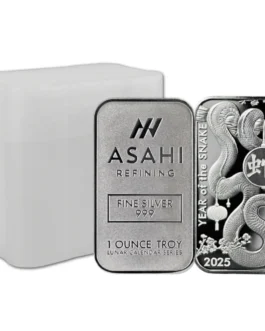 1 oz Lunar Snake Silver Bar Tube 20 pieces