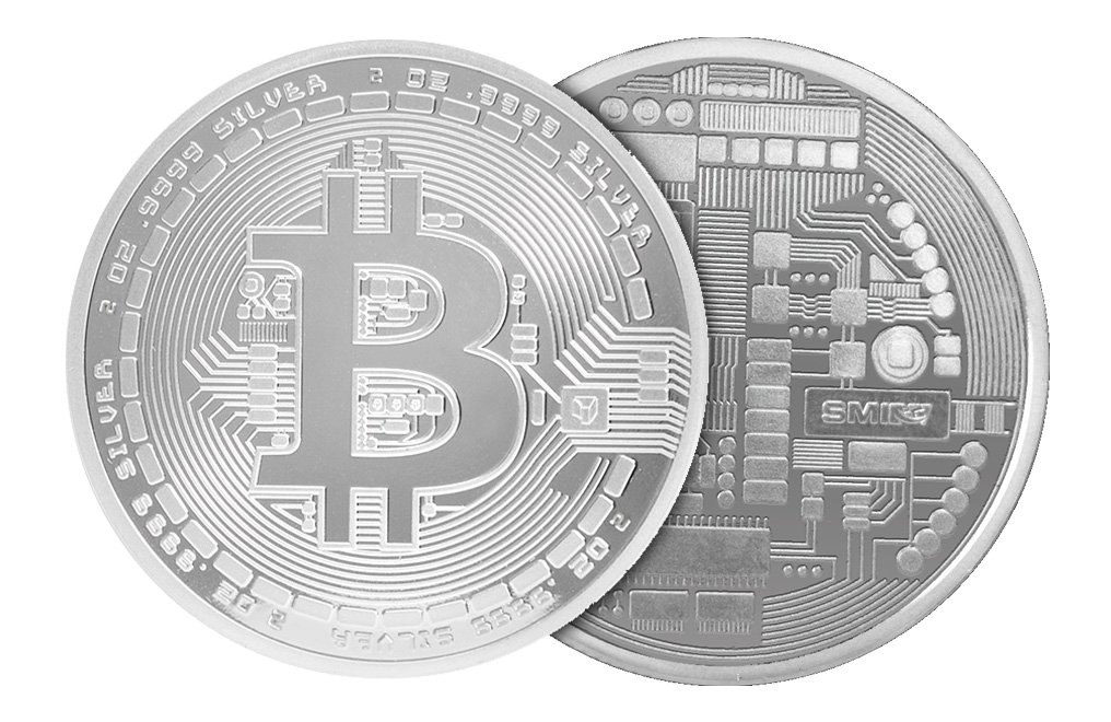 2 oz Silver Bitcoin Round .9999 2 oz Silver Bitcoin Round .9999