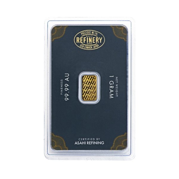1 gram gold bar(inc. assay card) – asahi refining 1 gram gold bar(inc. assay card) – asahi refining