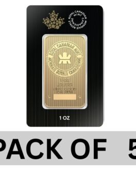 1 oz Gold Bar (Inc. Assay Card) (Pack Of 5) – Royal Canadian Mint
