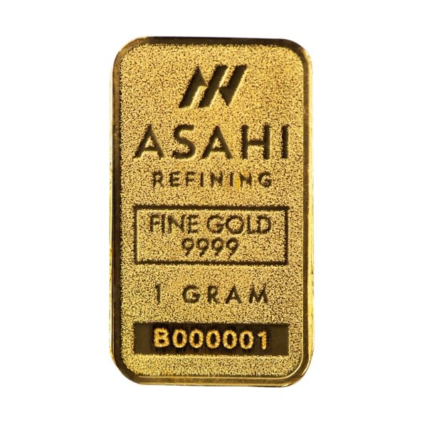 1 gram gold bar(inc. assay card) – asahi refining 1 gram gold bar(inc. assay card) – asahi refining