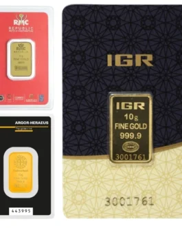 10 Gram Gold Bar with Assay Card – Various Brands