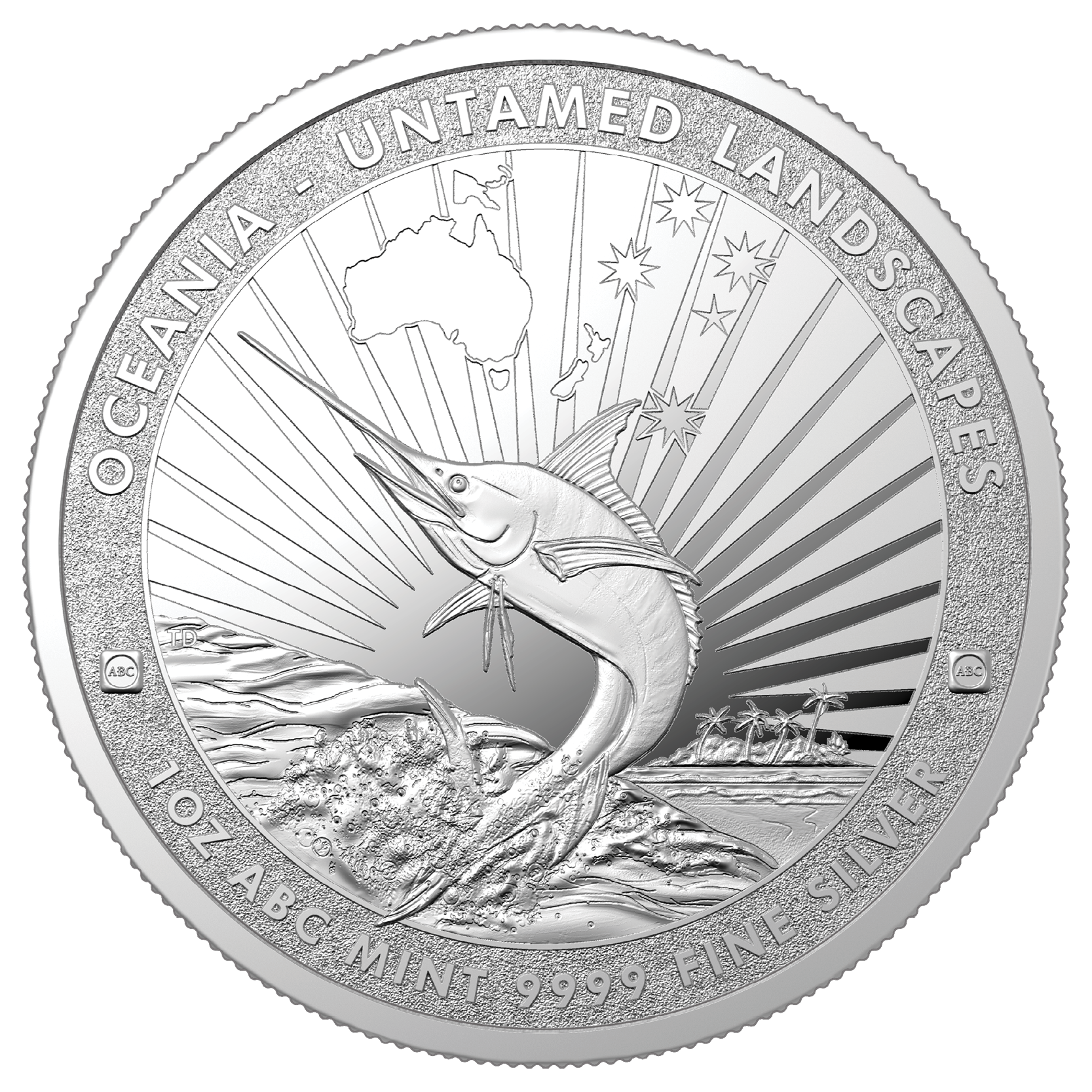 ABC Sailfish Silver Coin ABC Sailfish Silver Coin Untamed Landscapes Series