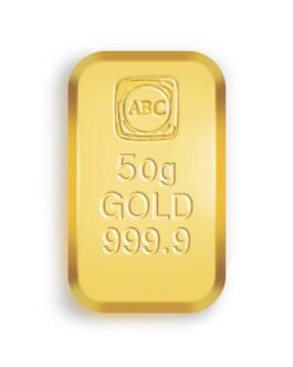 Home ABC 50g gold cast bar .9999 pure gold bullion investment grade