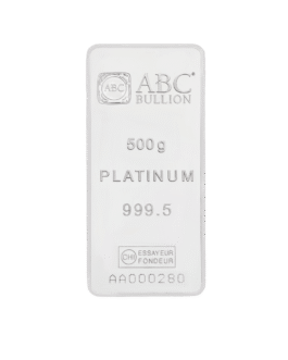 ABC 500g Platinum Minted Bar