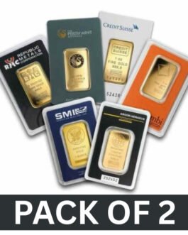 1 oz Gold Bar (Inc. Assay Card) (Circulated) (Pack Of 2) – Various Brands