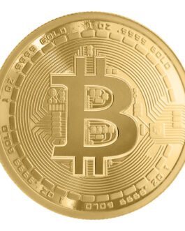 1 oz Pure Gold Bitcoin Round .9999