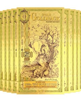 Utah Goldback 1 denomination gold notes 50-piece pack 24K pure gold currency