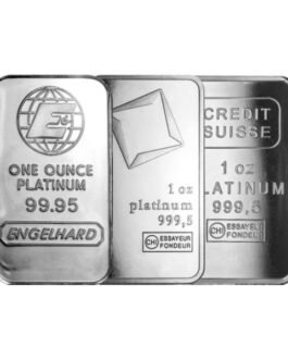 1 oz platinum bar (circulated) (unsealed) – various brands