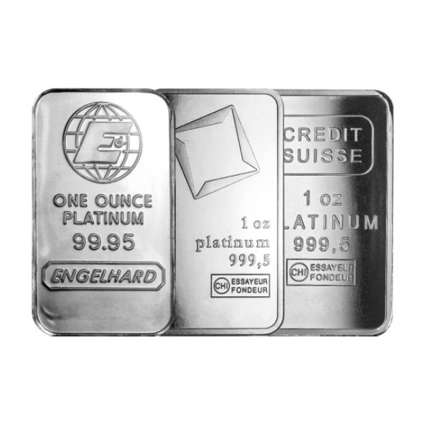 1 oz platinum bar (circulated) (unsealed) – various brands 1 oz platinum bar (circulated) (unsealed) – various brands